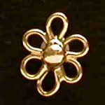 Close up of gold earring