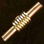 Close up of gold earring